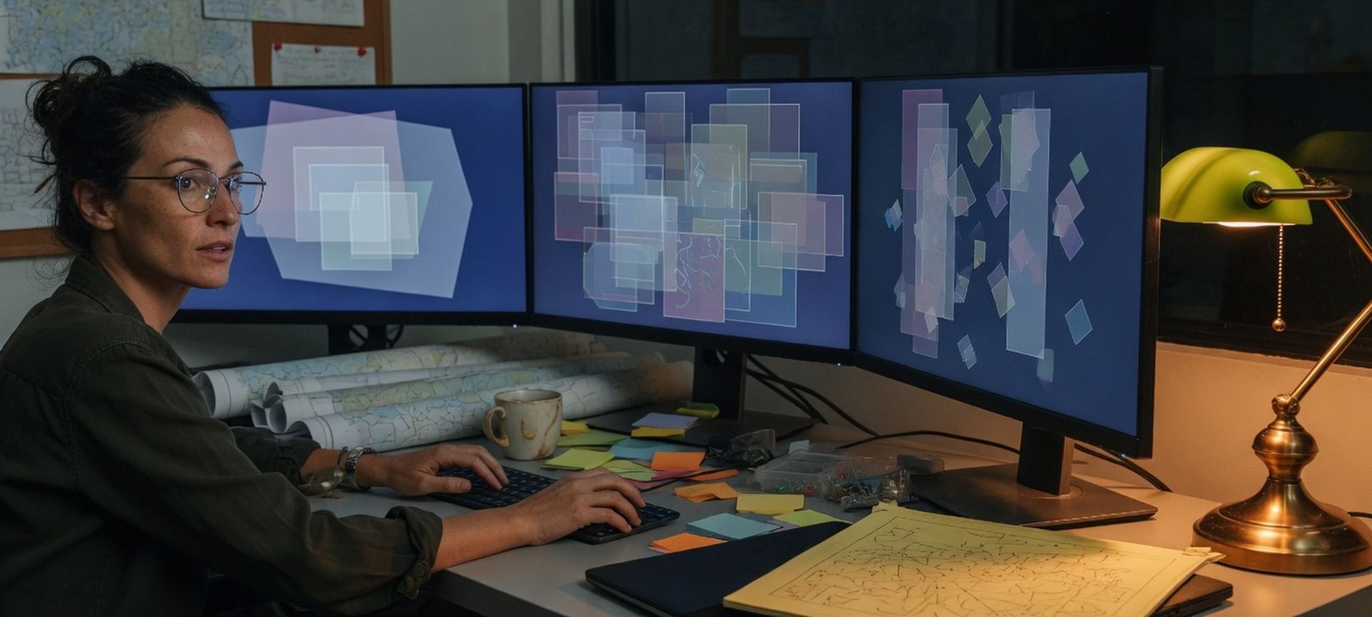 A professional mapping applications across several screens